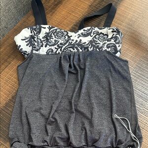 Lululemon Athletica Black and Gray Camisole